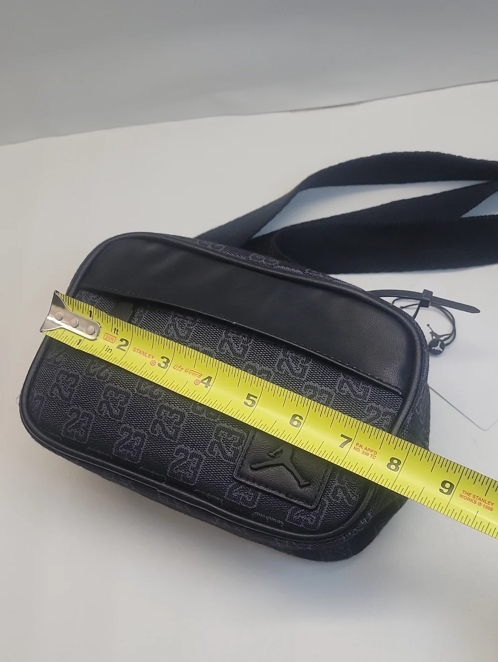 New! Jordan Jam 23 Monogram Jacquard Camara Crossbody Bag Black